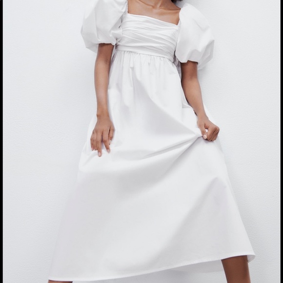 Zara draped poplin dress 🔥 - Picture 3 of 7